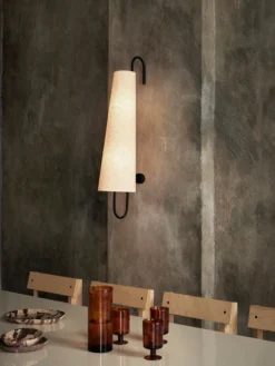Ancora Wall Lamp 100 - Black/Natural