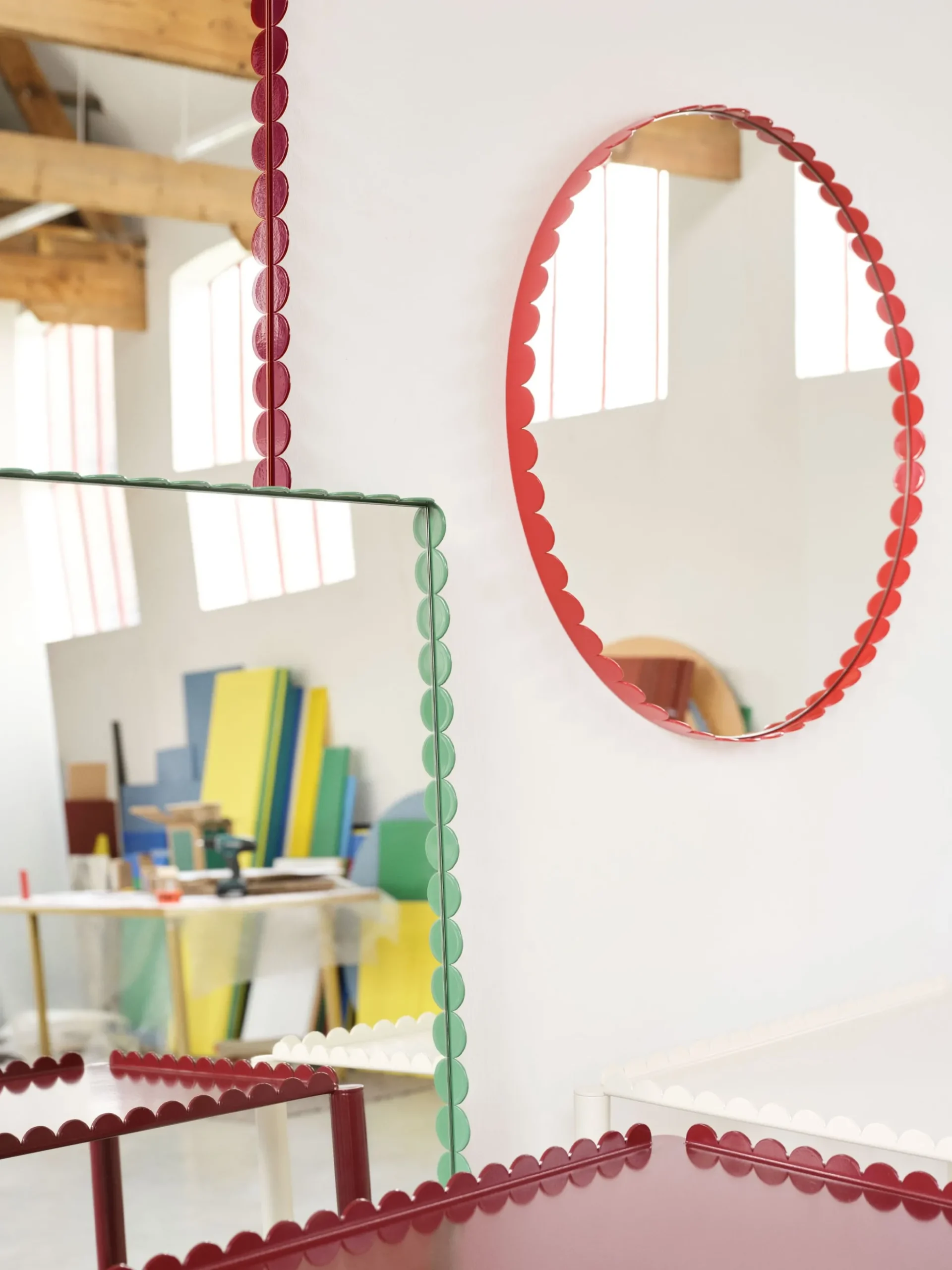 Arcs Mirror Rectangle M - Green