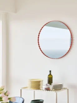 Arcs Mirror Round - Red