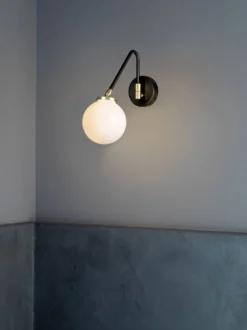 Array Single Opal Wall Lamp
