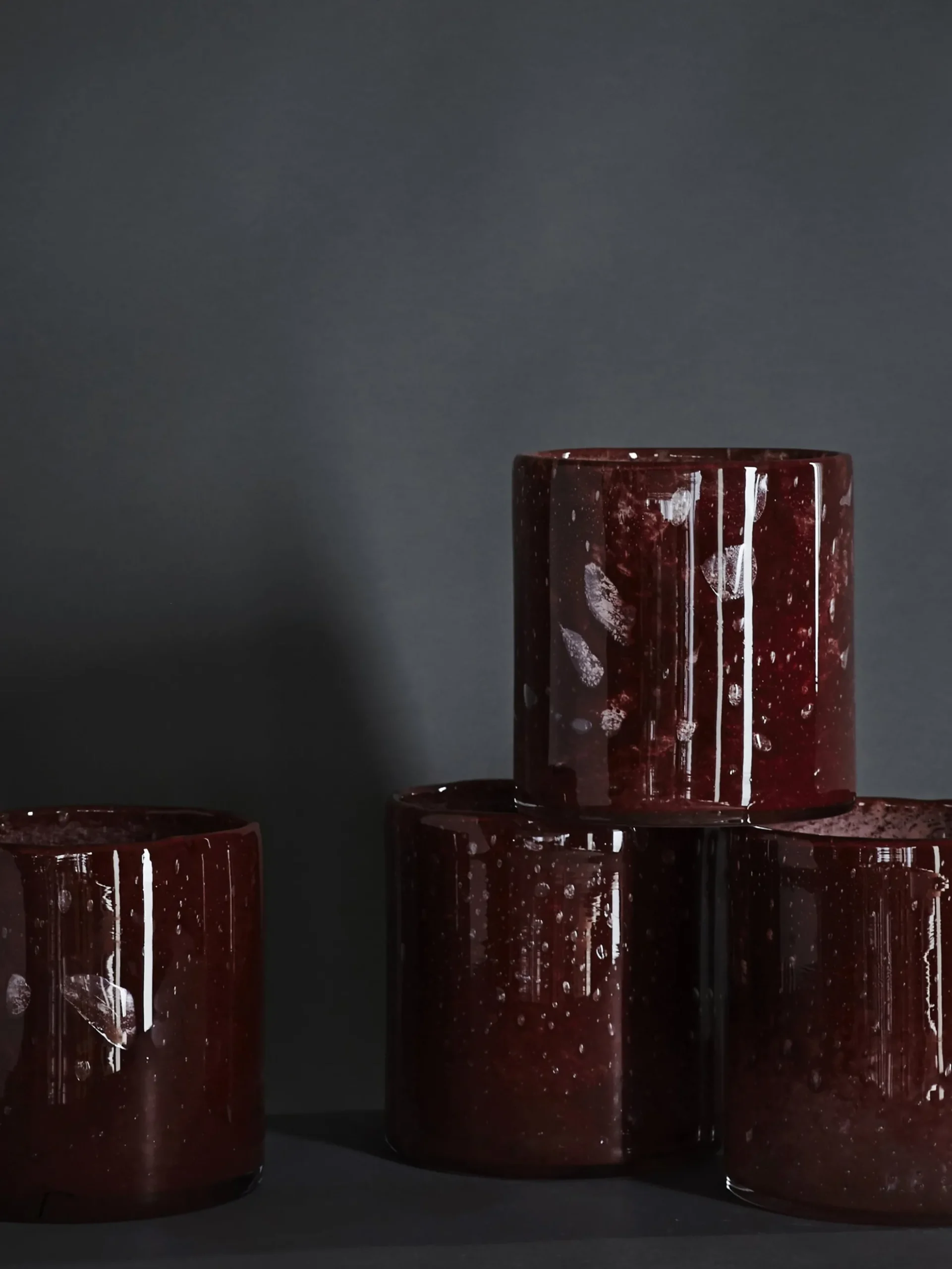 Belle Candle Holder - Claret Red - XL