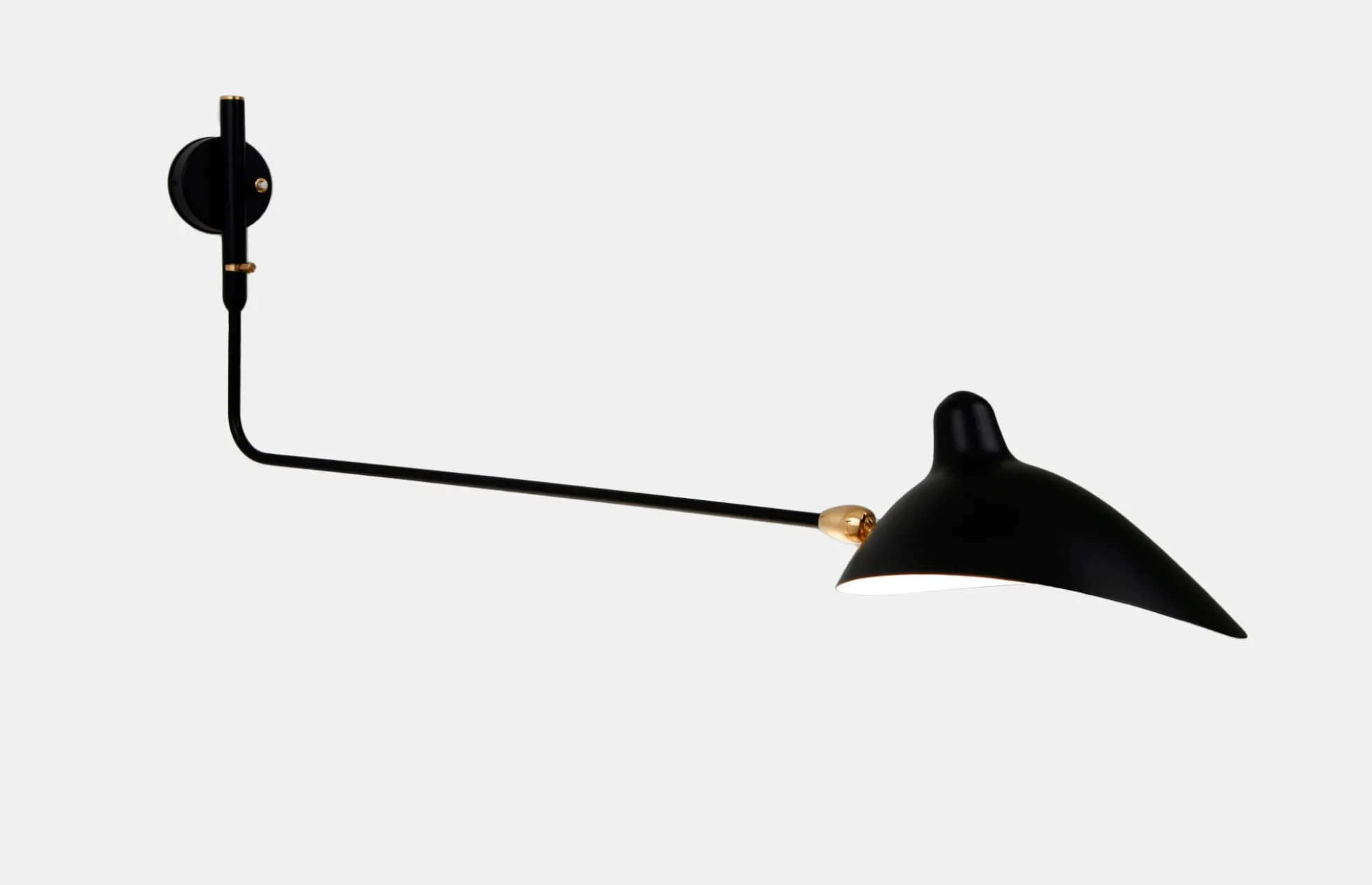 Big Wall Lamp with One Rotating Straight Arm