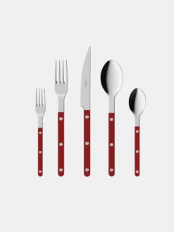 Bistrot Shiny Solid Burgundy Cutlery
