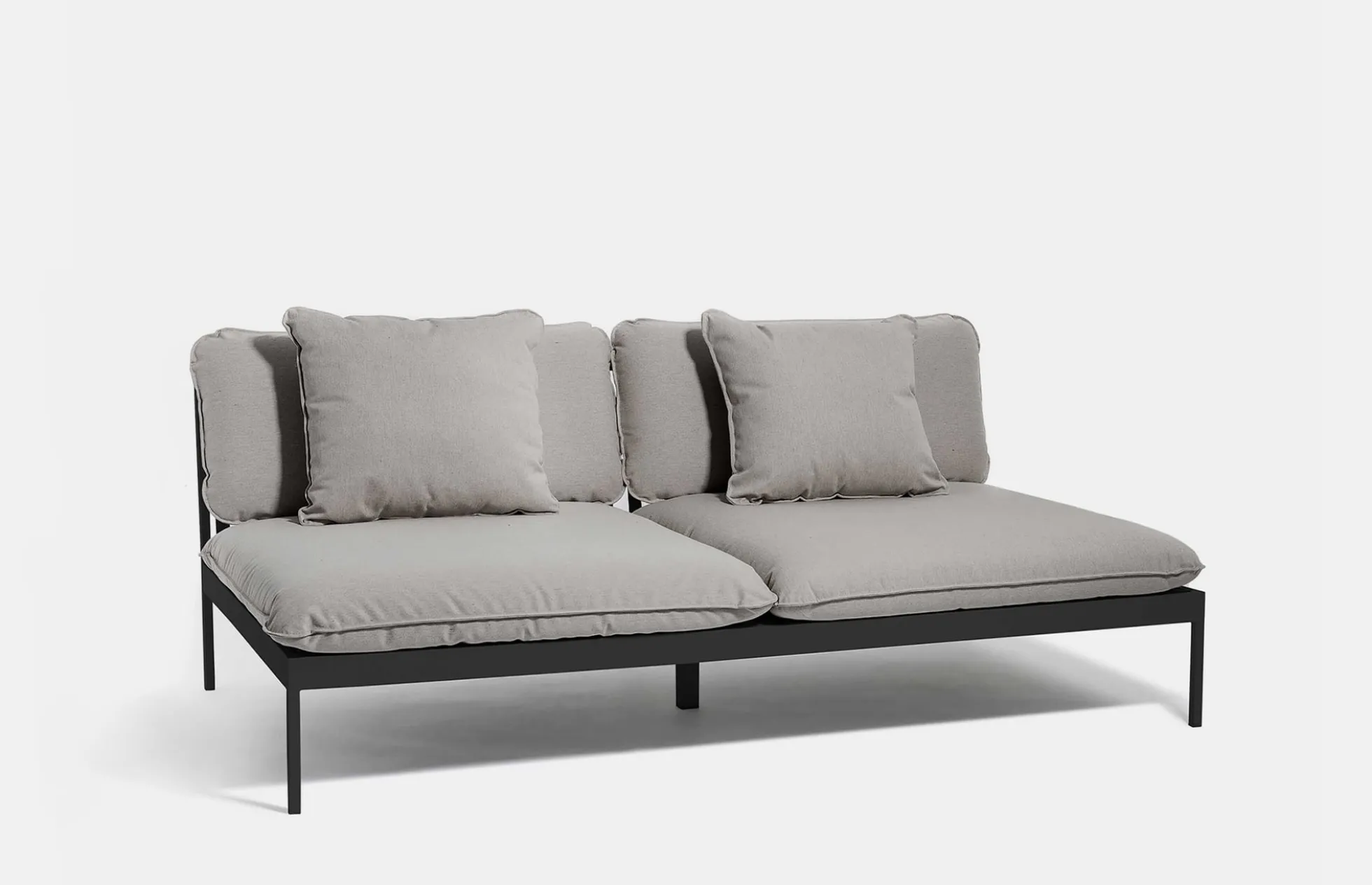 Bönan Lounge Sofa - Dark Grey Frame/Light Grey Sling