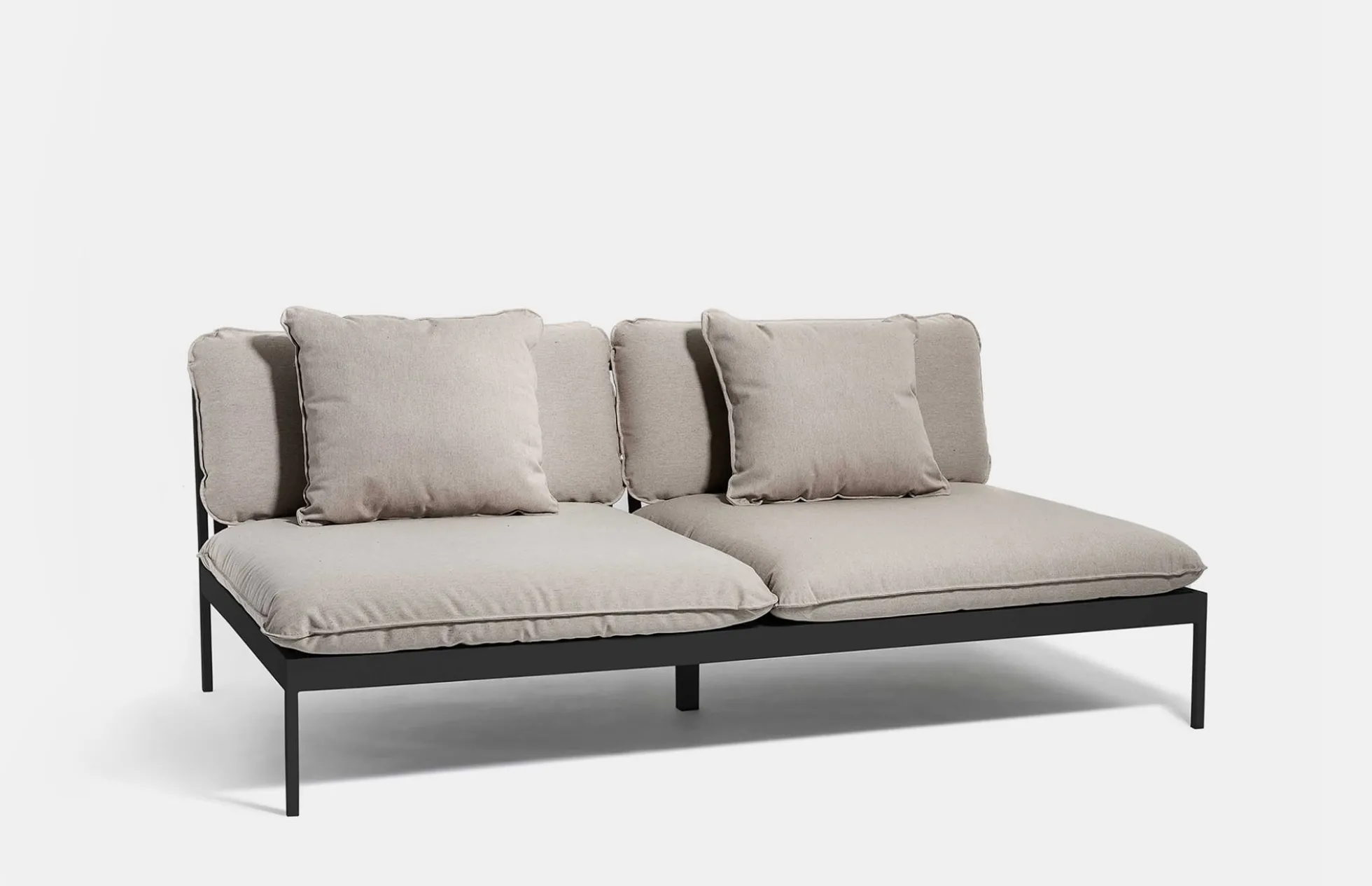 Bönan Lounge Sofa - Dark Grey Frame/Light Grey Sling