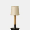 Básica Mínima Batería Portable Table Lamp - Bronze - Stitched Beige