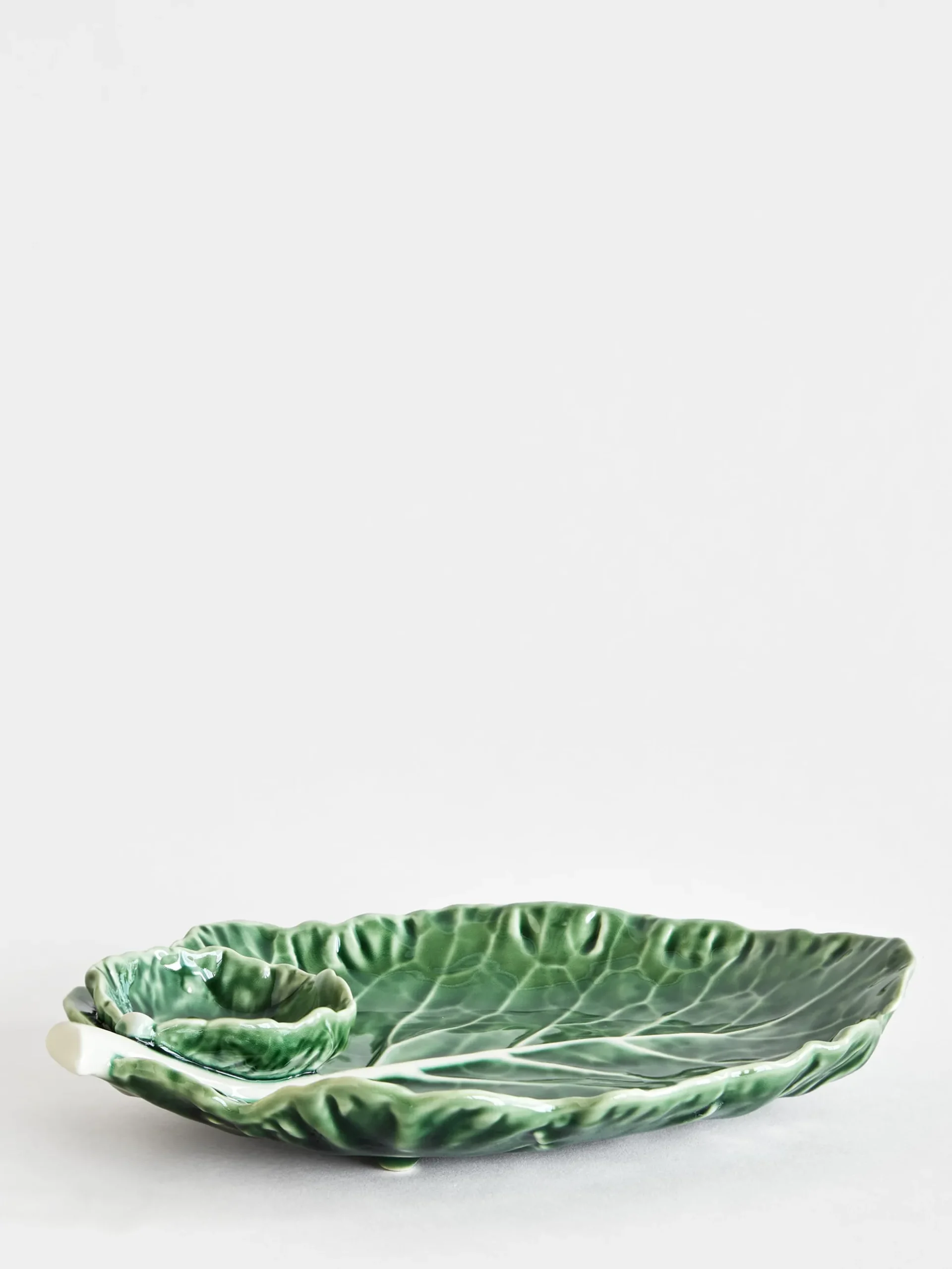 Cabbage Leaf Plate with Bowl