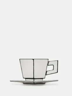 Carte Blanche Cappuccino Cup with Saucer