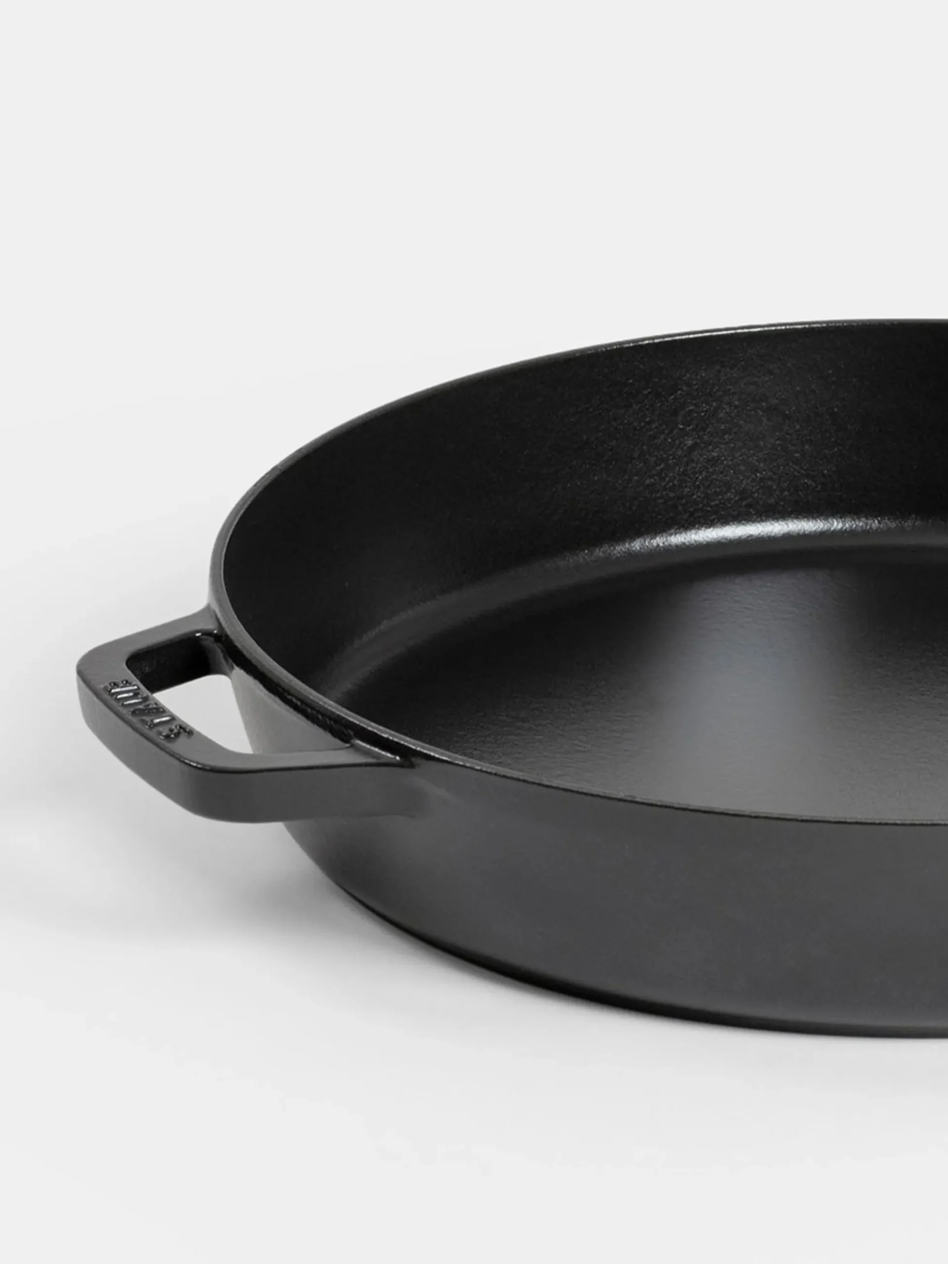 Cast Iron Double Handle Frying Pan Black - 34 cm