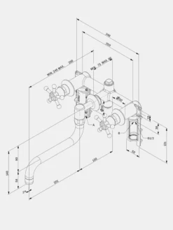 Christiansborg Built-in Tap Swivel S200 - Brass