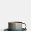 Coffee Cup With Saucer - Misty Grey/Smokey Blue