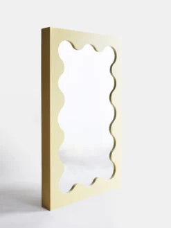 Curvy Mirror - Light Yellow