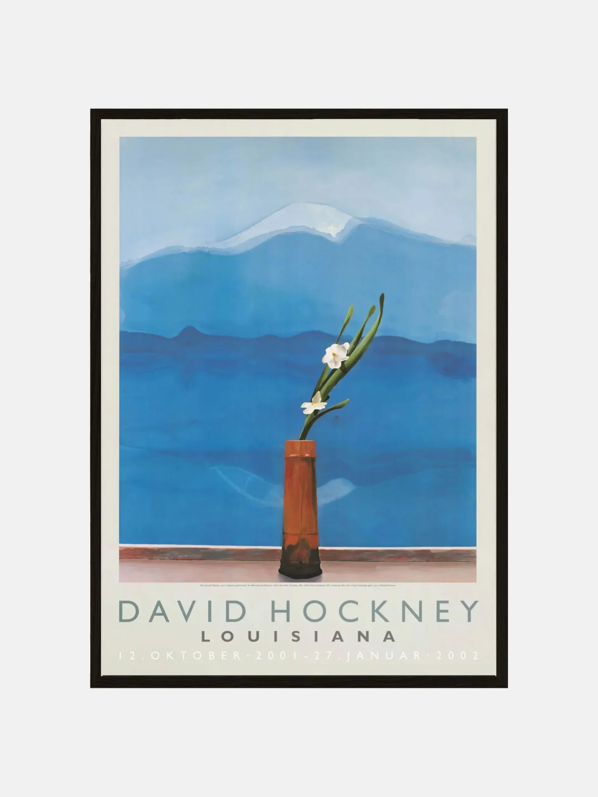 David Hockney - Mount Fuji and Flowers
