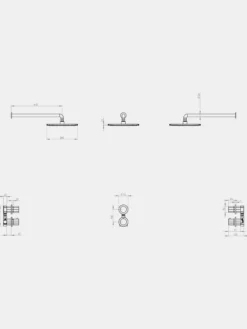 Déca Head Built-In Shower Fixture