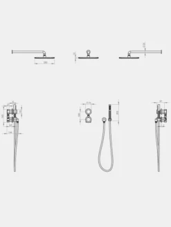 Déca Head/Hand Built-In Shower Fixture