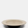 Degustation Large Round Misty Grey and Dark Blue