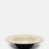 Degustation Small Round Misty Grey and Dark Blue