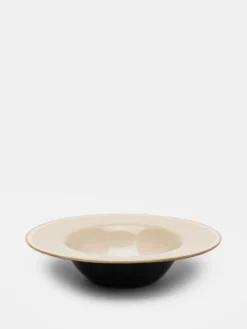 Degustation Small Round Misty Grey and Dark Blue