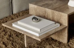 Distinct Coffee Table - Dark Brown Travertine