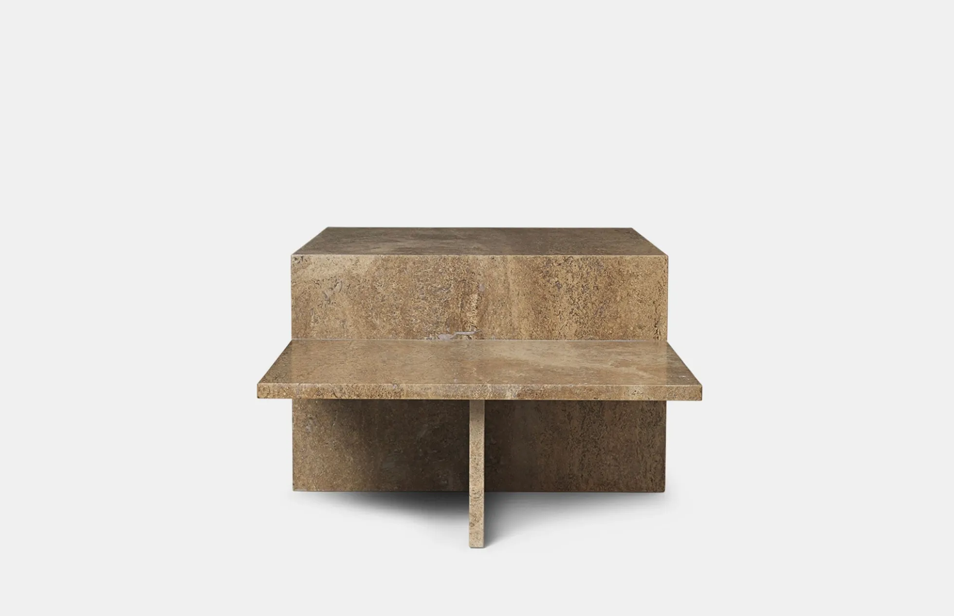 Distinct Coffee Table - Dark Brown Travertine