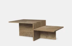 Distinct Coffee Table - Dark Brown Travertine