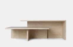Distinct Grande Duo Tables - Travertine