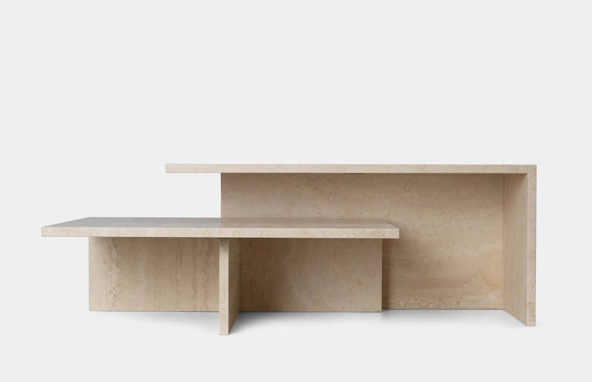 Distinct Grande Duo Tables - Travertine