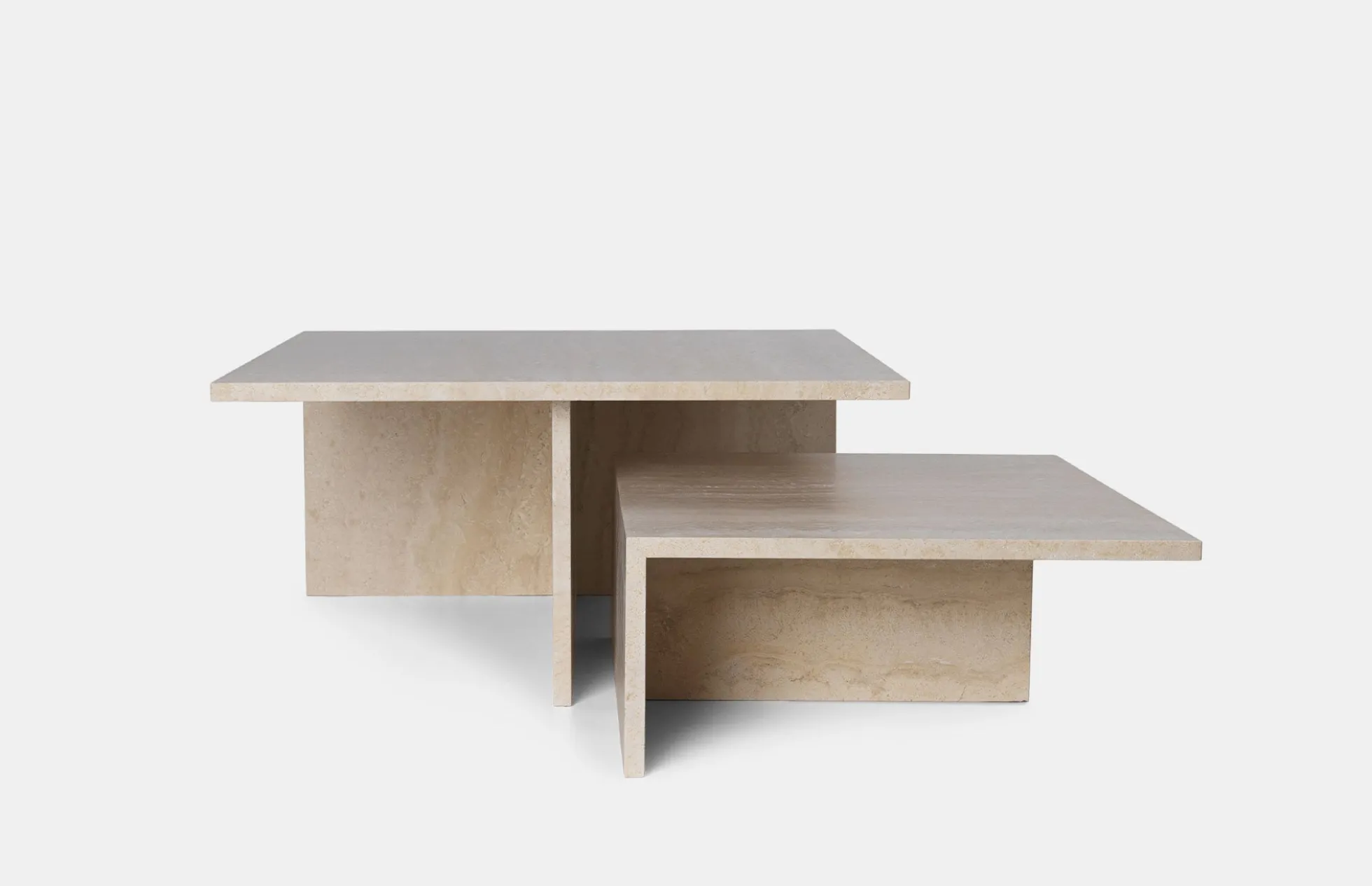 Distinct Grande Duo Tables - Travertine