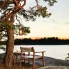 Djurö Lounge Armchair - Teak/White
