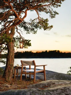 Djurö Lounge Armchair - Teak/White