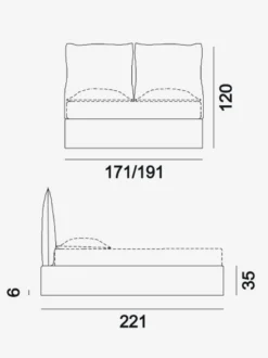 Double Bed Frame 180 cm
