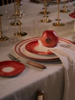 Dé - Plate 28 cm Off White - Red No2