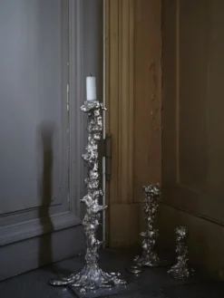 Drip Candle Holder - Silver