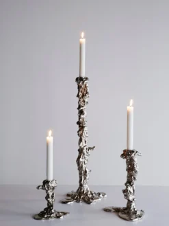 Drip Candle Holder - Silver