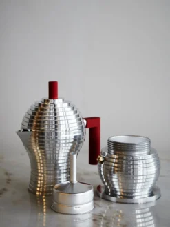 Espresso Coffee Maker Pulcina 6 Cups - Red