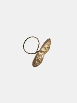 Flower Napkin Ring Dore Feuilles
