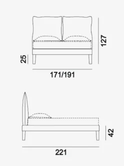 Fly Bed Frame 180 cm
