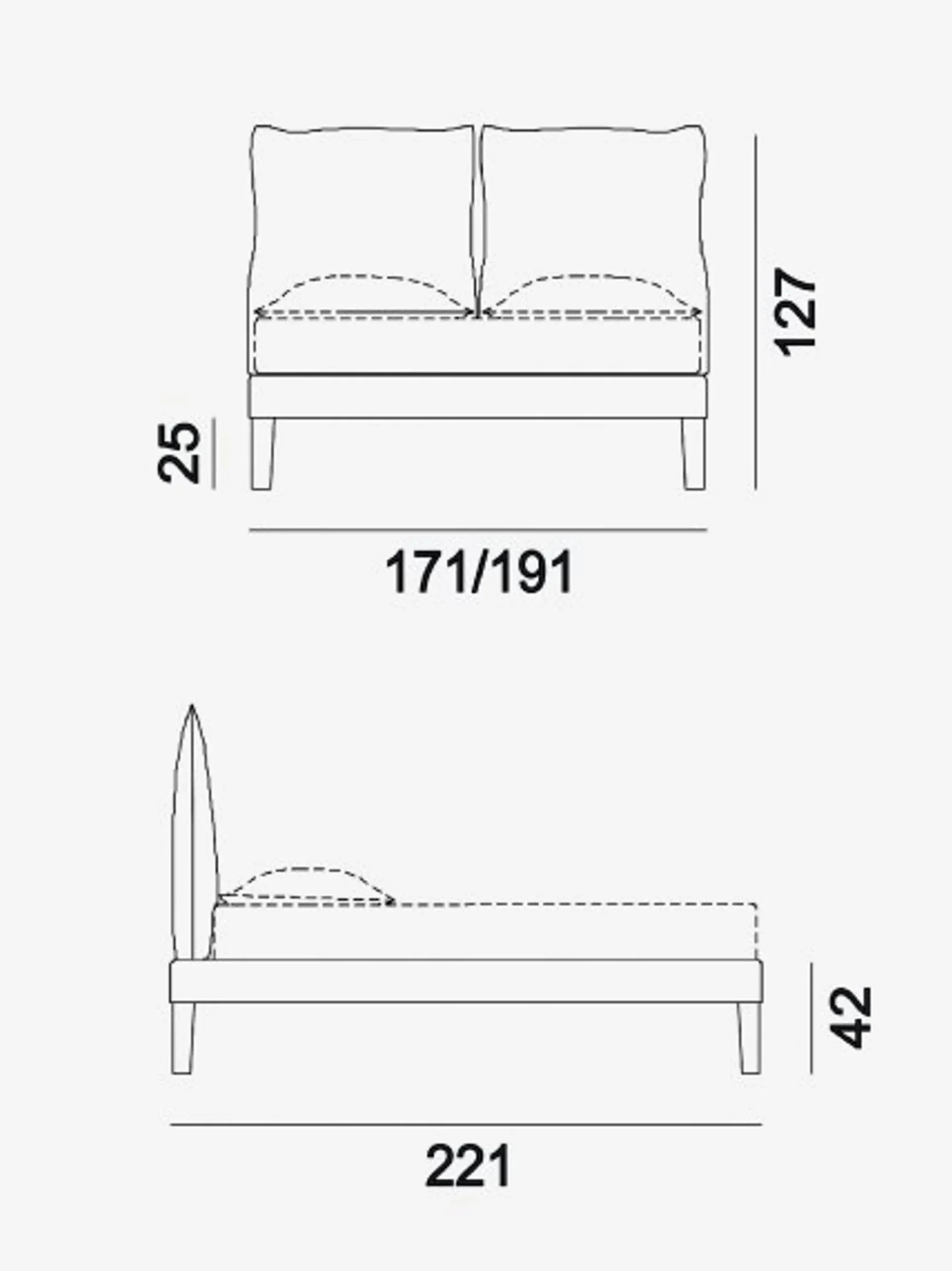 Fly Bed Frame 180 cm