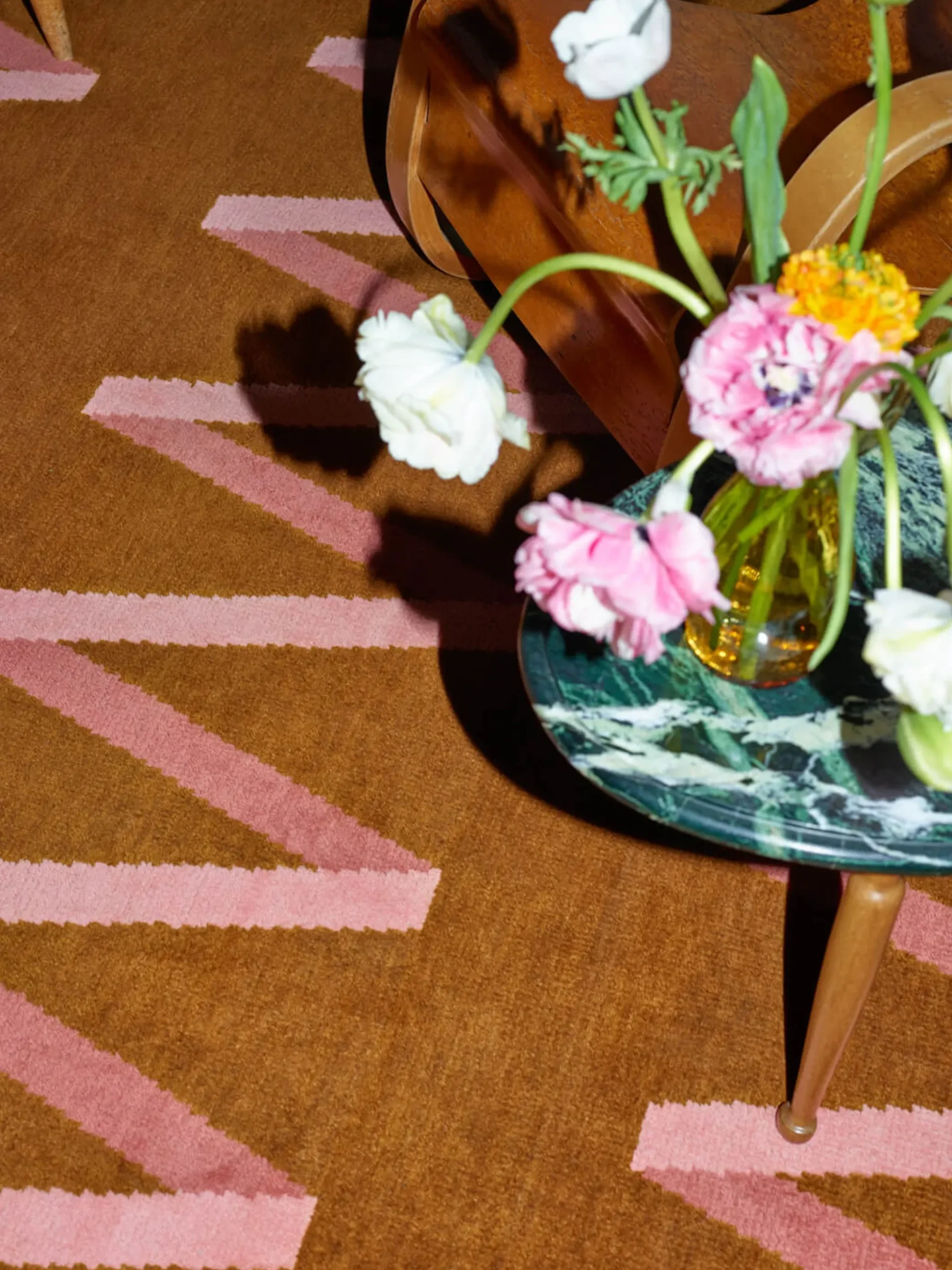 Folding Ribbon - Amber/Pink