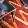 Folding Ribbon Rug - Burgundy