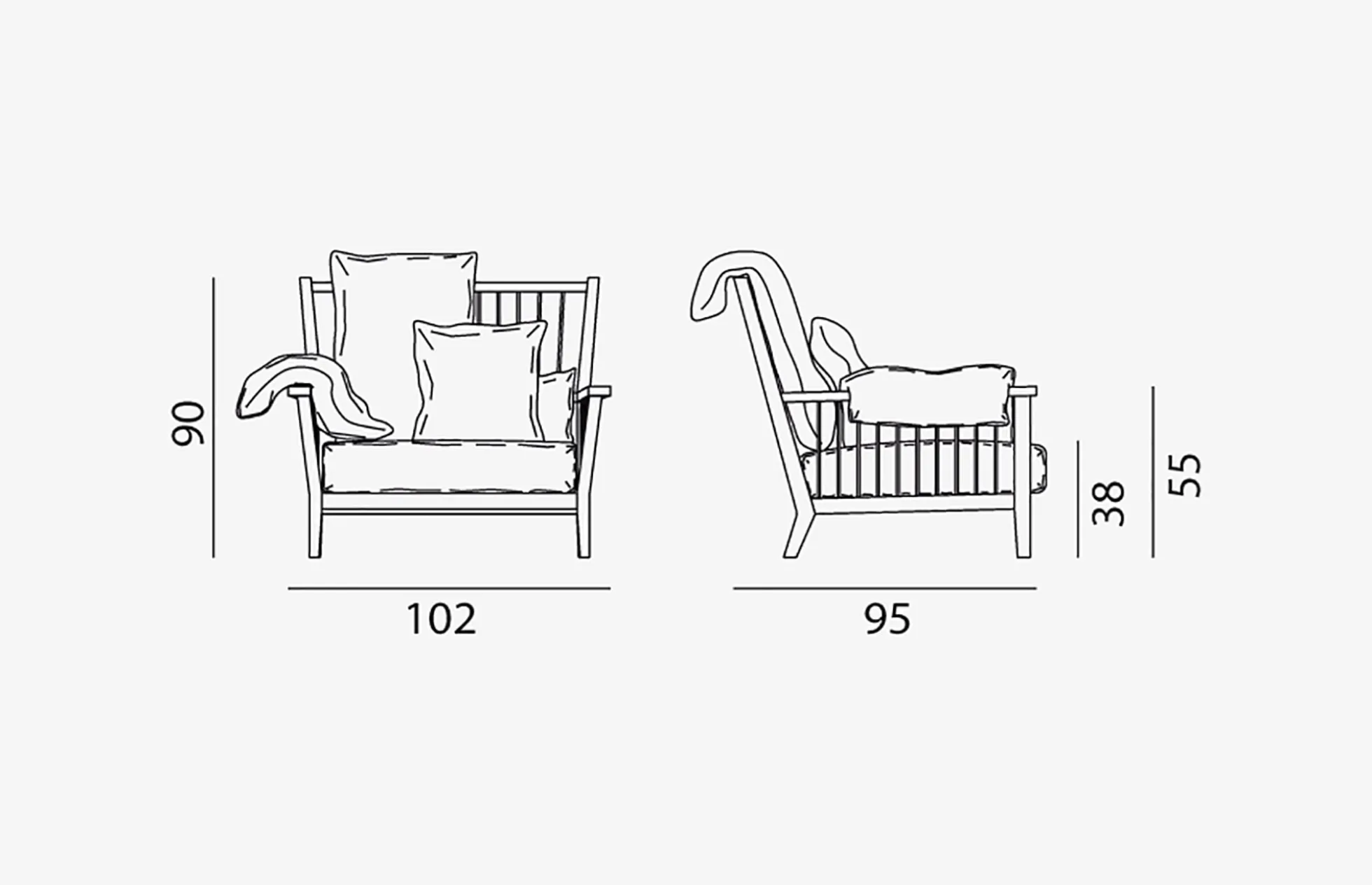 Gervasoni - Inout 701 - Armchair