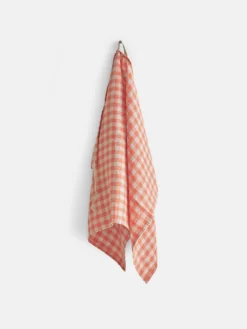 Gingham Dishtowel - Orange