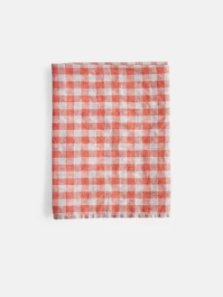 Gingham Dishtowel - Orange