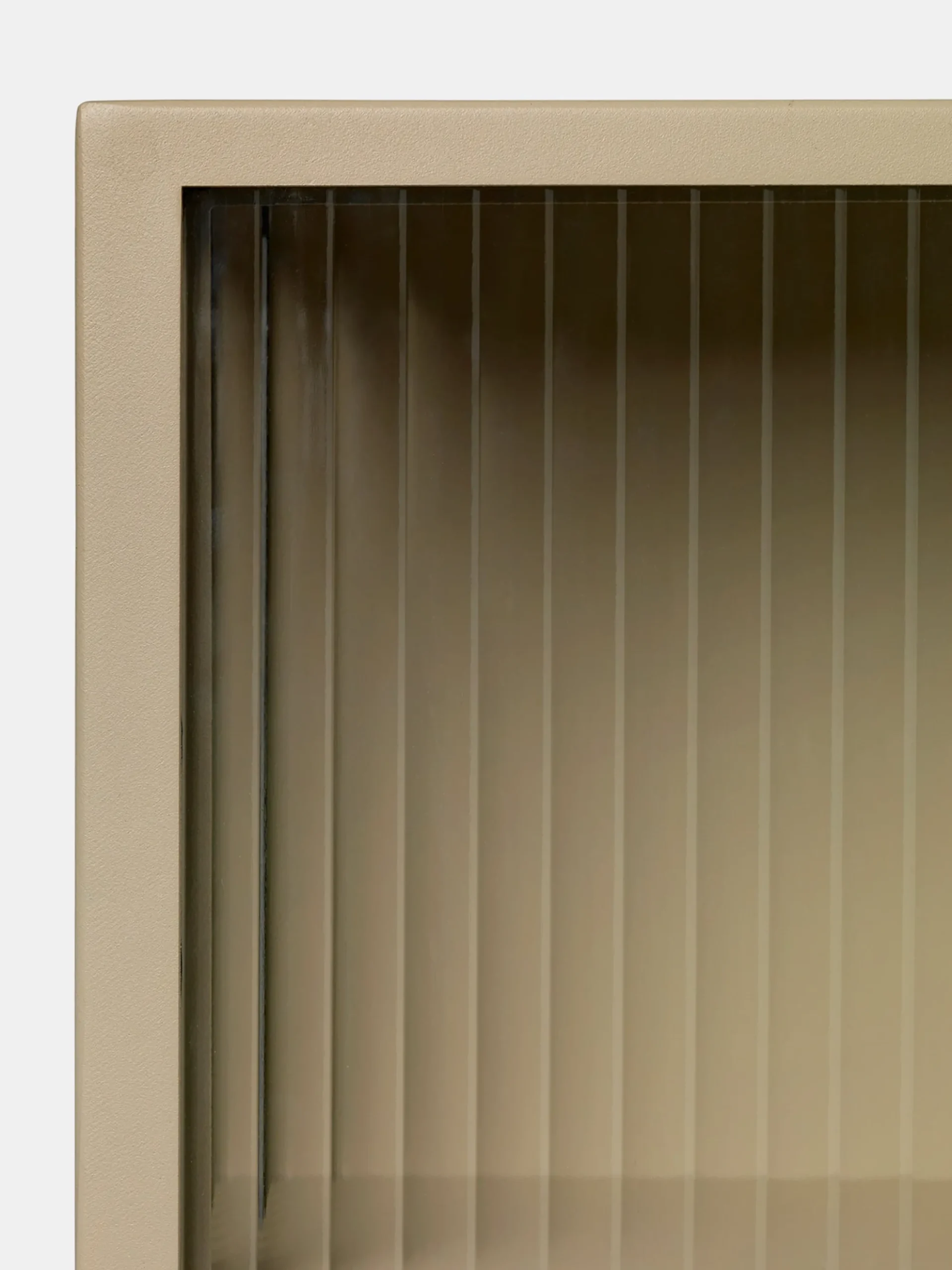 Haze Wall Cabinet - Reeded Glass -Cashmere