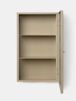 Haze Wall Cabinet - Reeded Glass -Cashmere