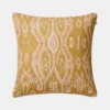 Ikat Madras Cushion Cover - Spicy Yellow - 50x50 cm