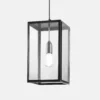 Ilford Closed Top Pendant - Dark Bronze - Clear Glass