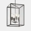 Ilford Large Pendant - Dark Bronze - Clear Glass