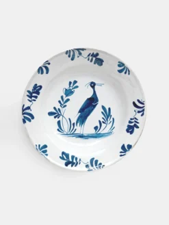 Lambeth Standing Heron Soup Plate