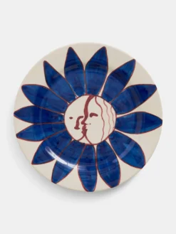 La Pittura Plate - Deep Blue Flower